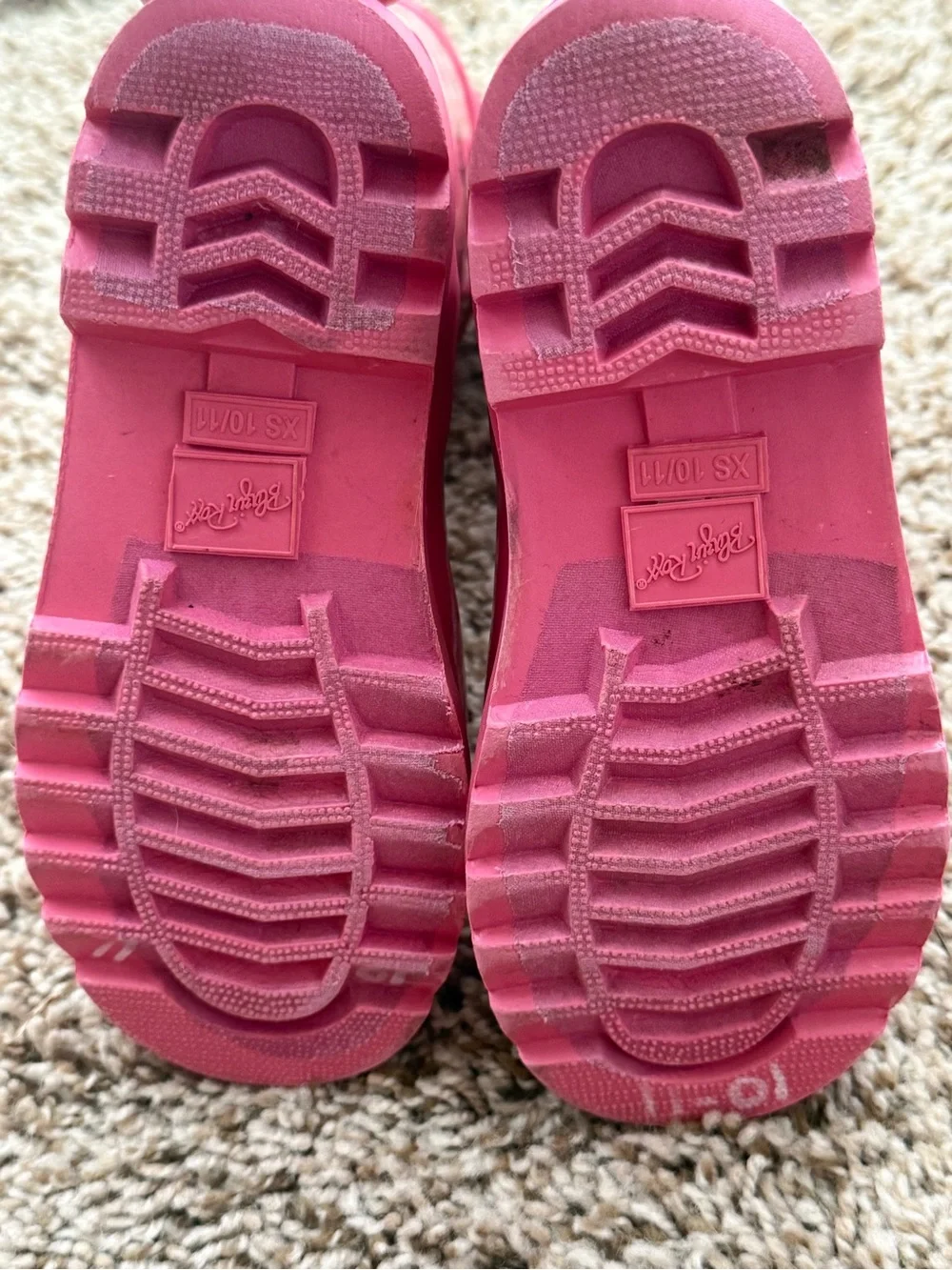 Blazin Roxx Girls Pink Horse Polka Dot Rain Boots Size XS 10/11
